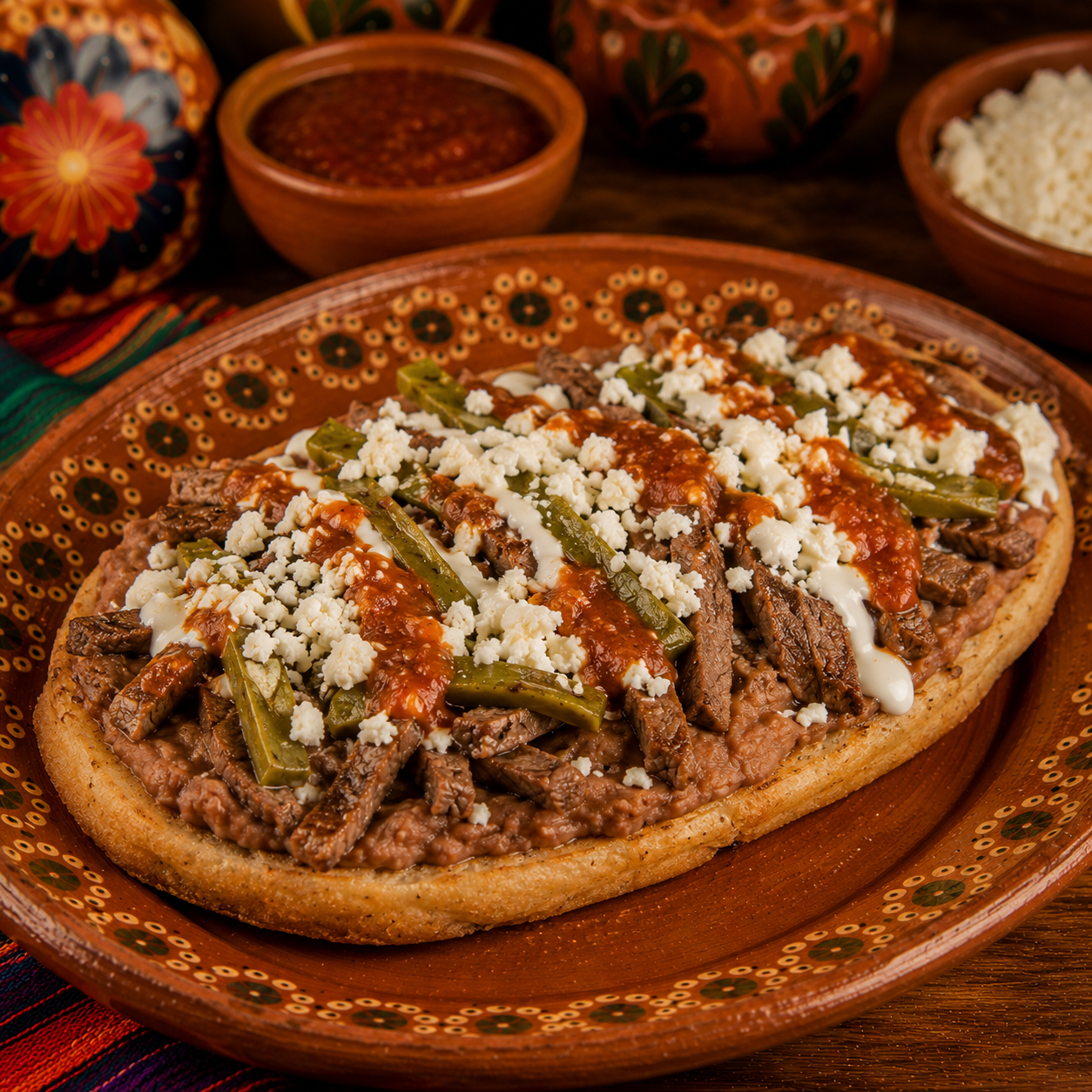 Huarache de Bistec
